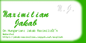 maximilian jakab business card